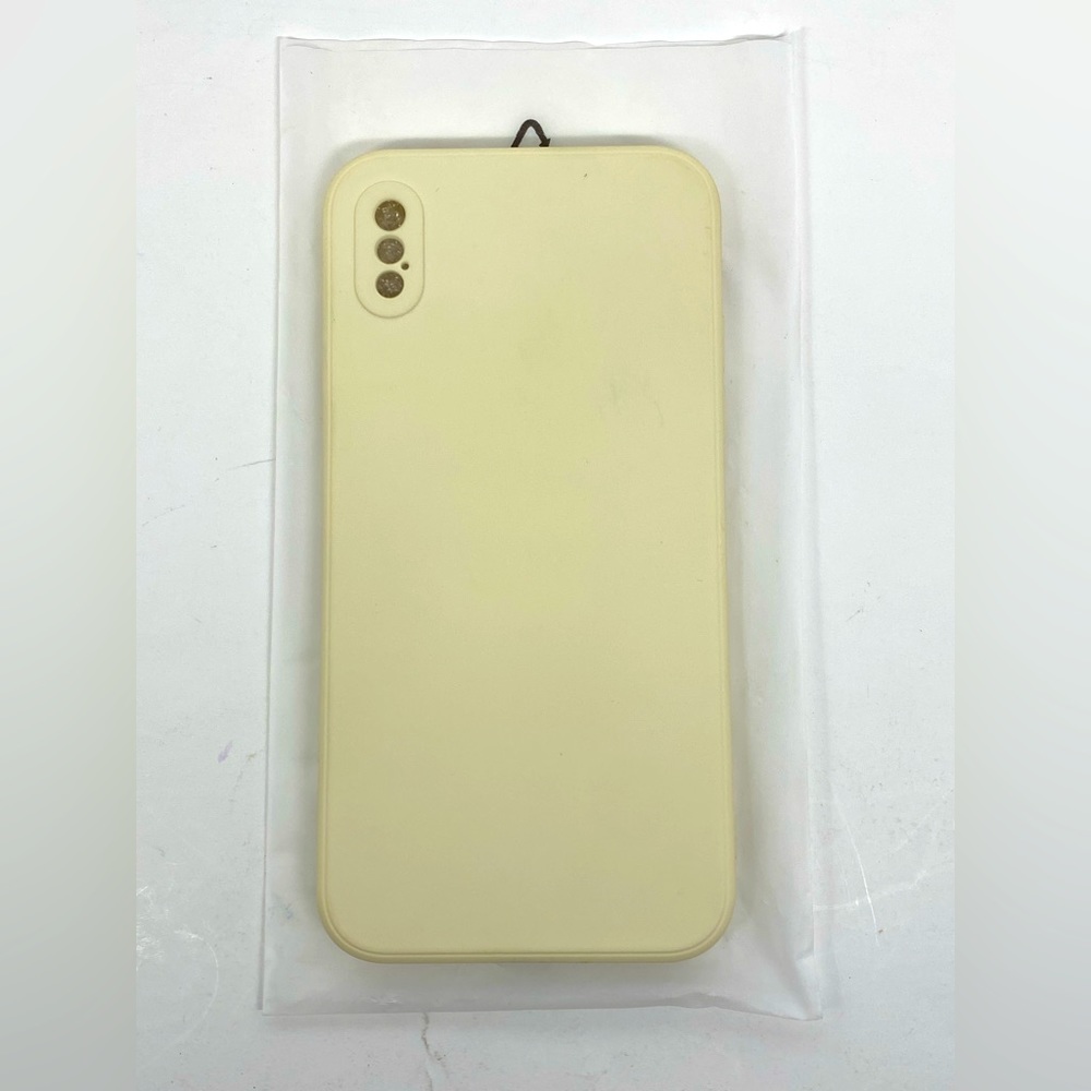 CREAM/BEIGE SILICONE PHONE CASE FOR IPHONE X & XS NEW/UNUSED